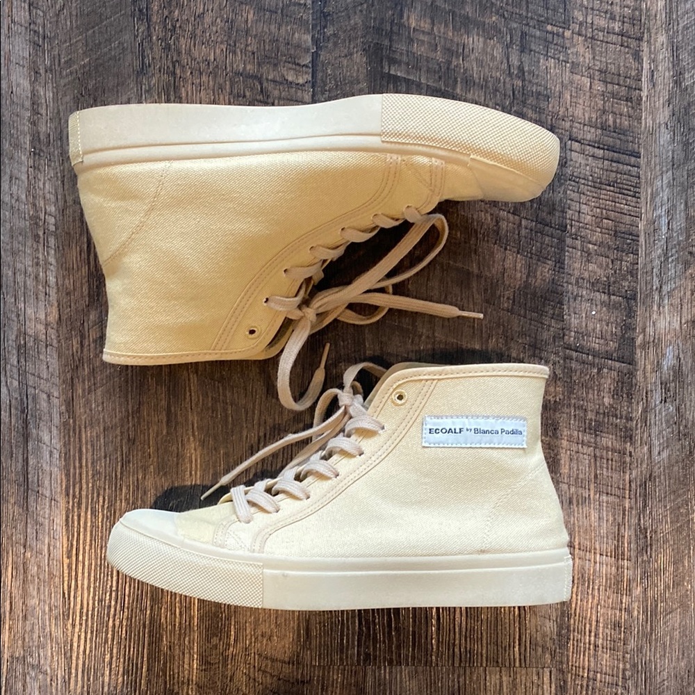 Ecoalf Women’s High-Top Sneakers - Cream, Size 38